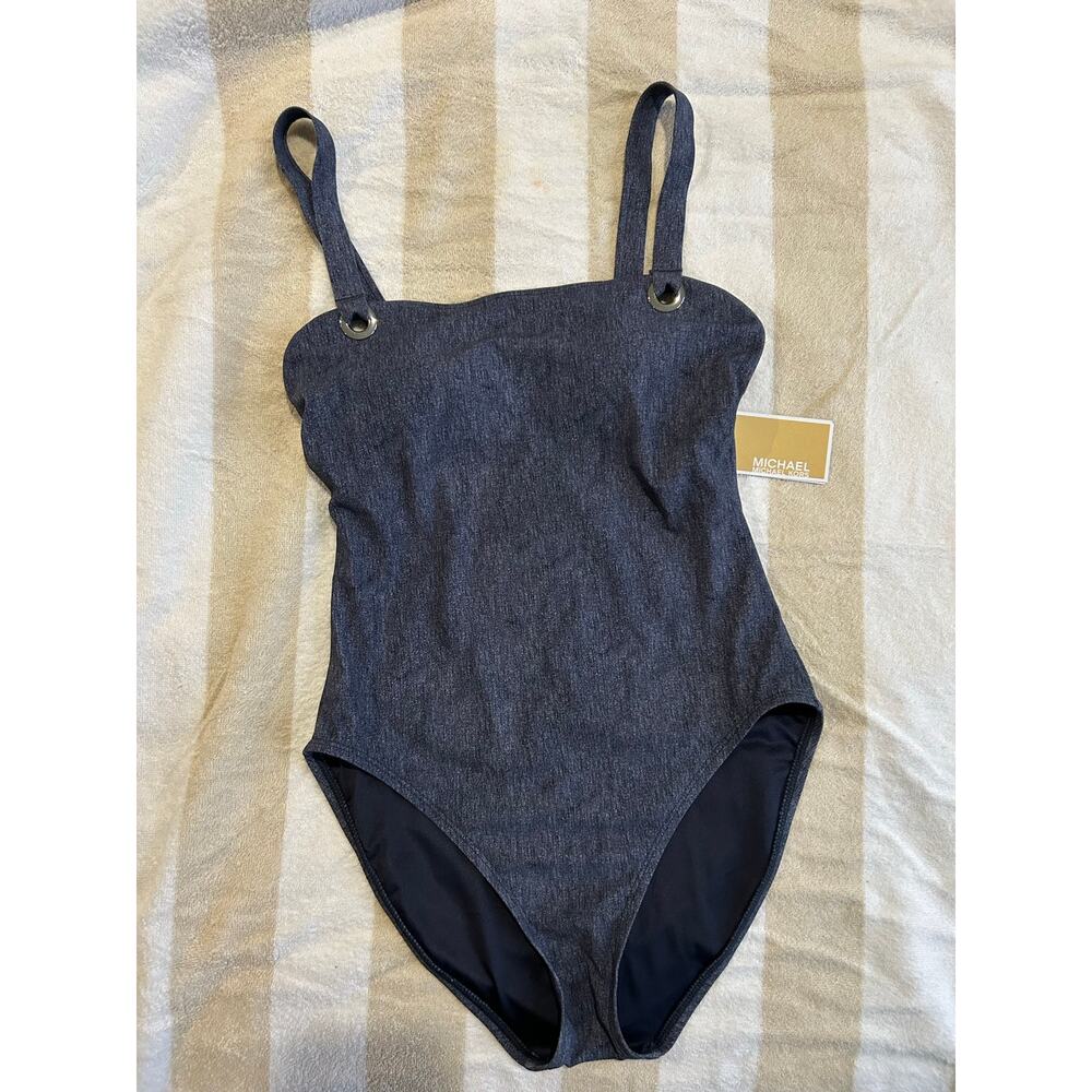Michael Kors full piece denim-like bathing suit